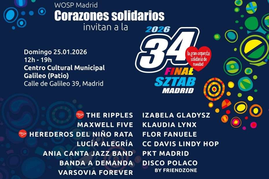 Madrid se prepara para acoger el Carnaval Polaco Solidario WOSP 2026 este domingo